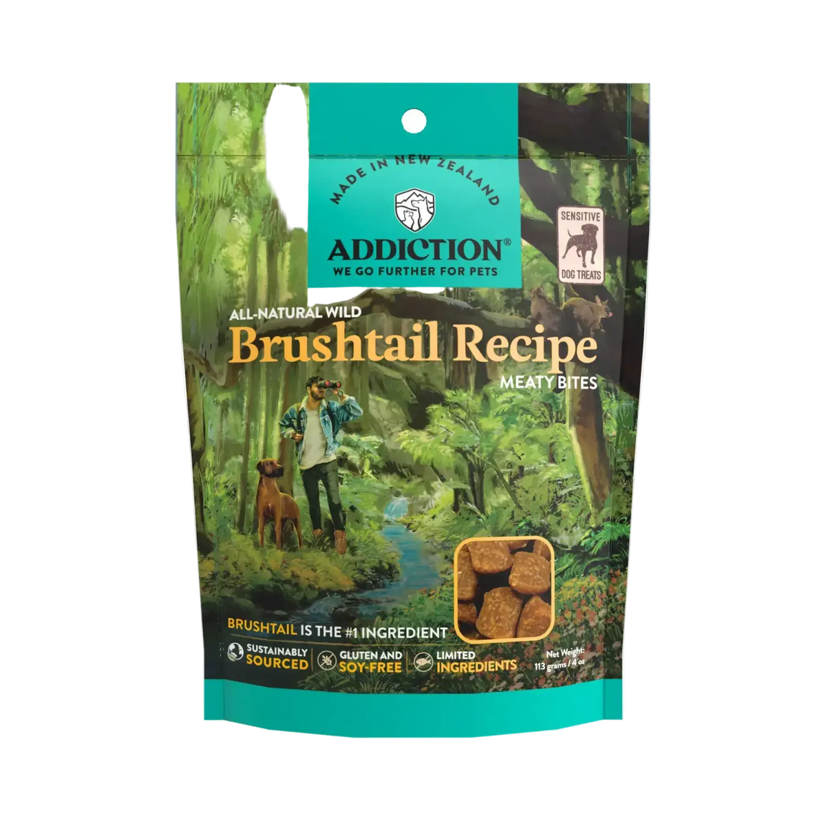 Brushtail Meaty Bites - Hypoallergenic Dog Treats Addiction Pet Foods USA