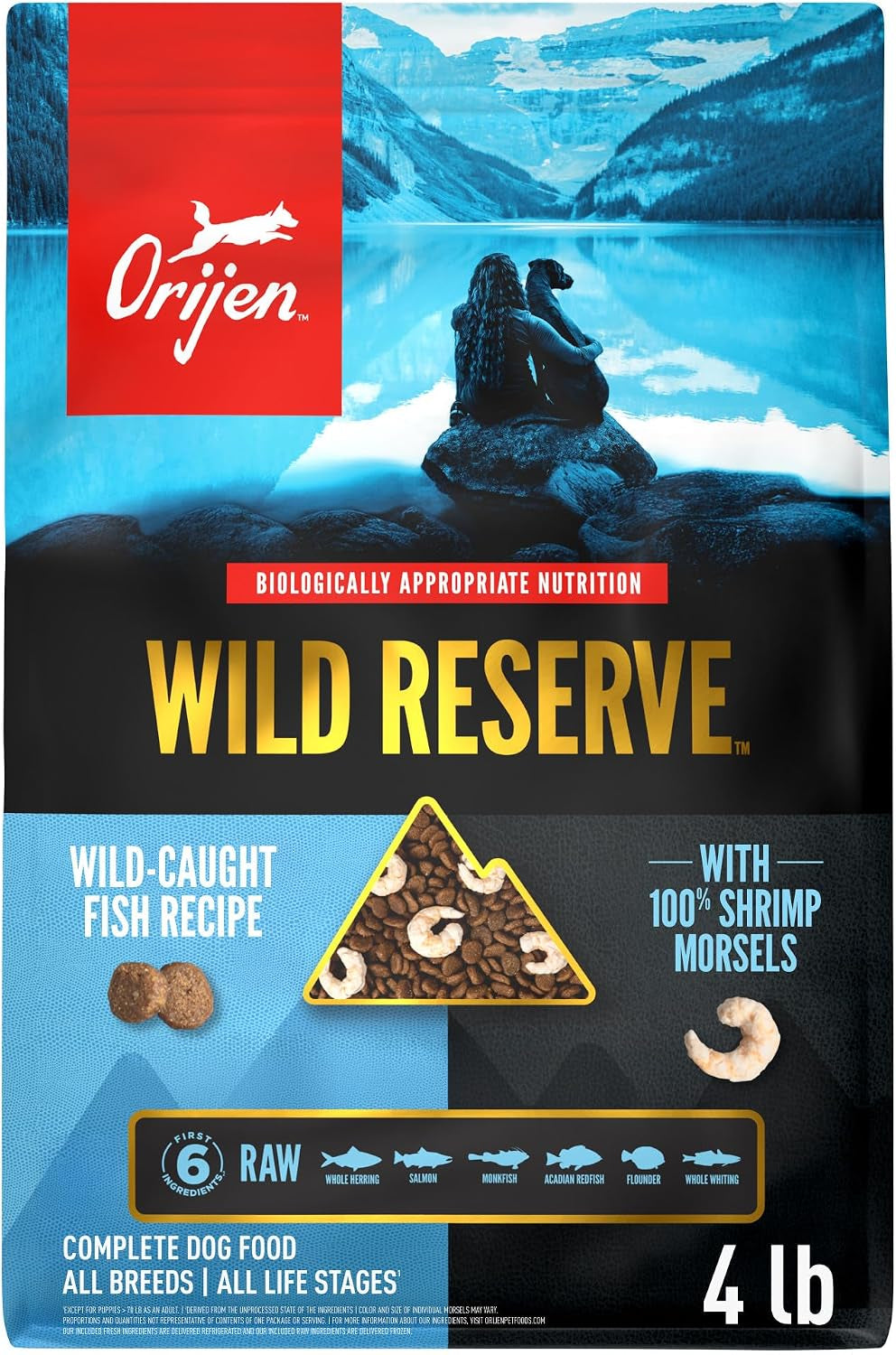 ORIJEN Wild Reserve Dry Dog Food Wild-Caught Fish Recipe 4Lb Bag