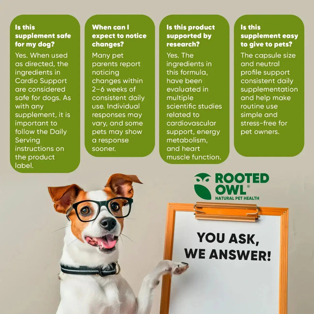 Cardio Support Rooted Owl Pet Supplements