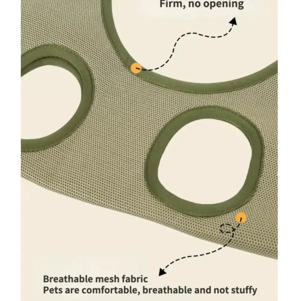 Cat Grooming Restraint Bag with Hammock - Leashes Collars & Petwear