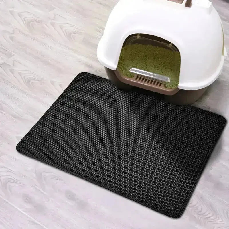 Cat Litter Mat With Gift Double Layer Waterproof Pet Litter Box Mat Non-slip Sand Cat Pad Washable Bed Mat Clean Pad