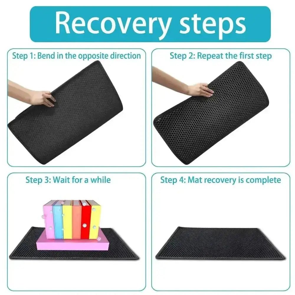 Cat Litter Mat With Gift Double Layer Waterproof Pet Litter Box Mat Non-slip Sand Cat Pad Washable Bed Mat Clean Pad