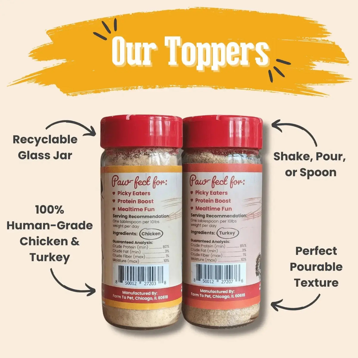 Chicken and Turkey Dog Food Topper Bundle - Bundle