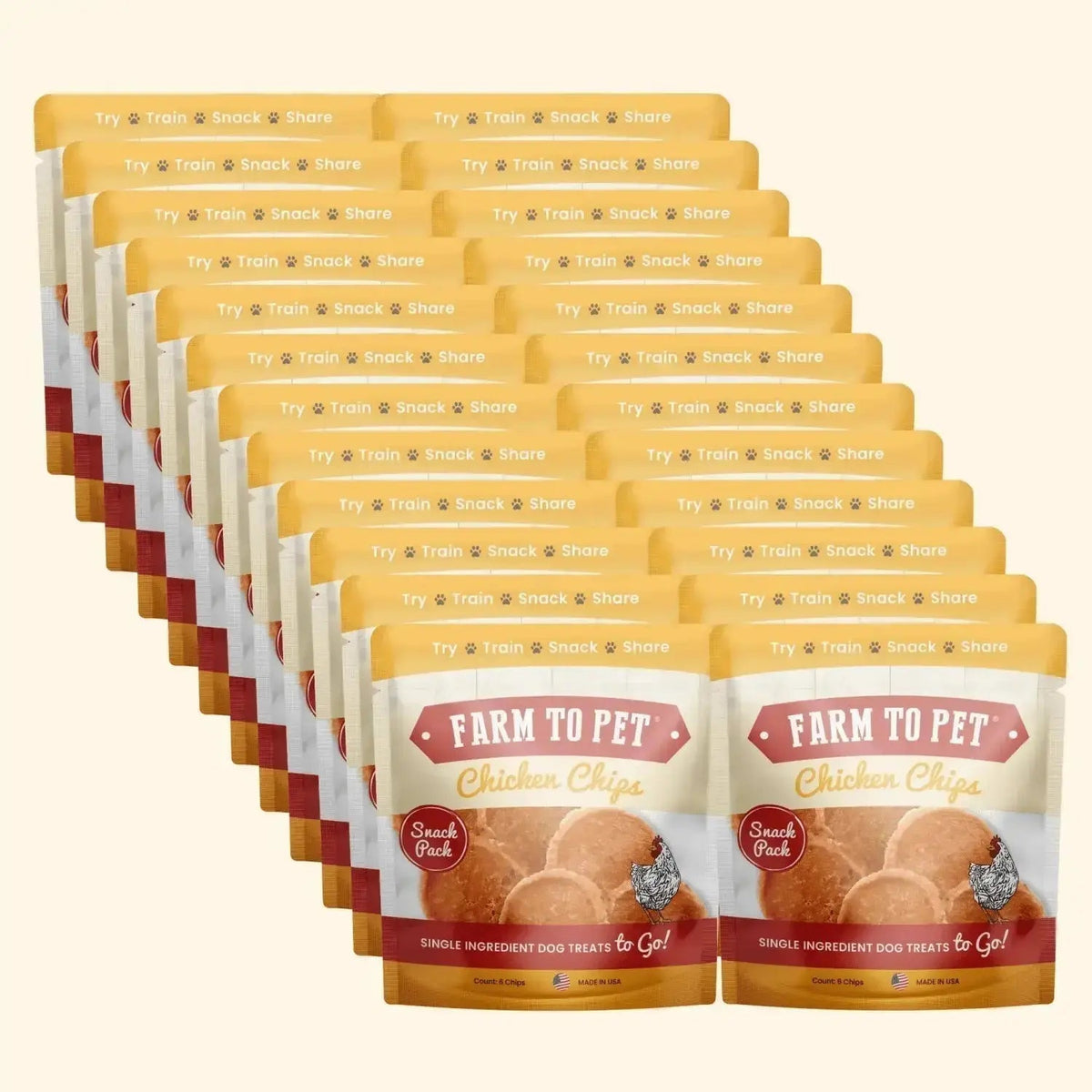 Chicken Chip Snack Packs | Dog Party Favors & Training Treats - 24 Pack - Snack Pack