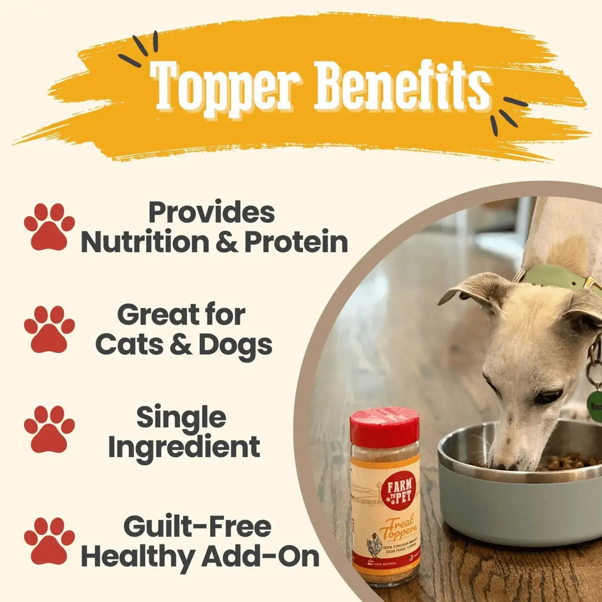 Chicken Dog Food Topper | Healthy Meal Supplement for Dogs - Topper
