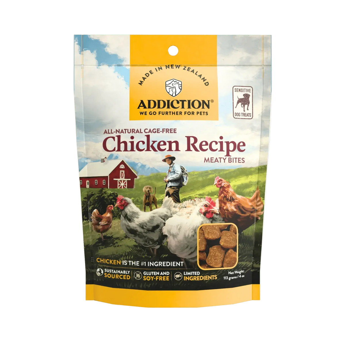 Chicken Meaty Bites - Hypoallergenic Dog Treats Addiction Pet Foods USA