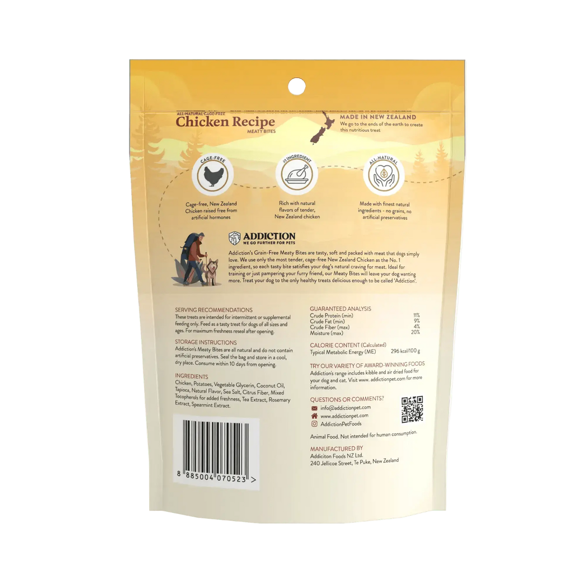 Chicken Meaty Bites - Hypoallergenic Dog Treats Addiction Pet Foods USA