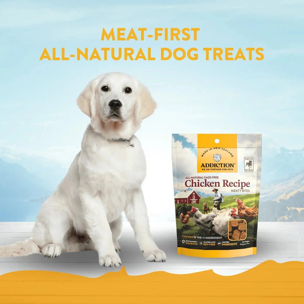 Chicken Meaty Bites - Hypoallergenic Dog Treats Addiction Pet Foods USA