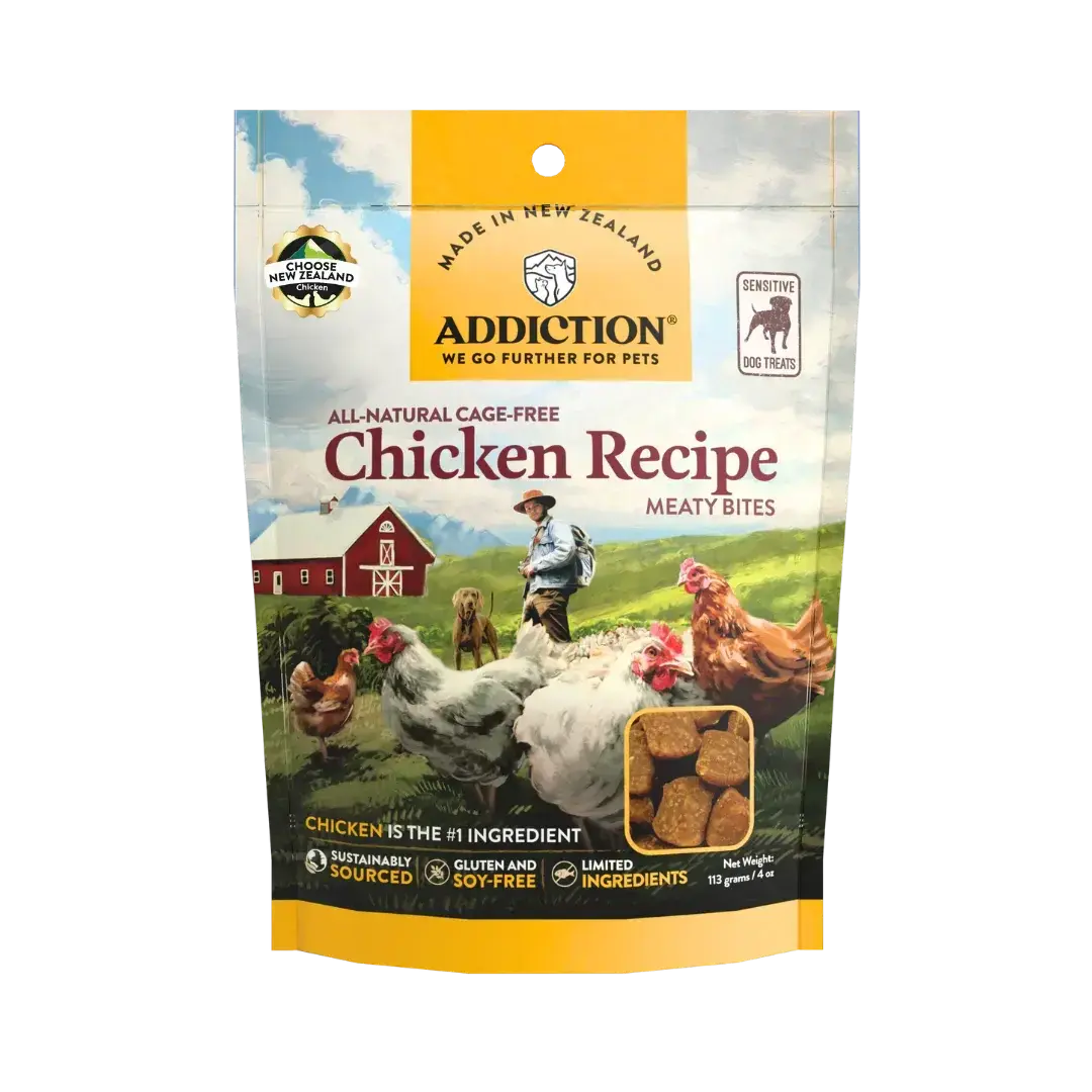 Chicken Meaty Bites - Hypoallergenic Dog Treats Addiction Pet Foods USA