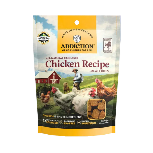 Chicken Meaty Bites - Hypoallergenic Dog Treats Addiction Pet Foods USA