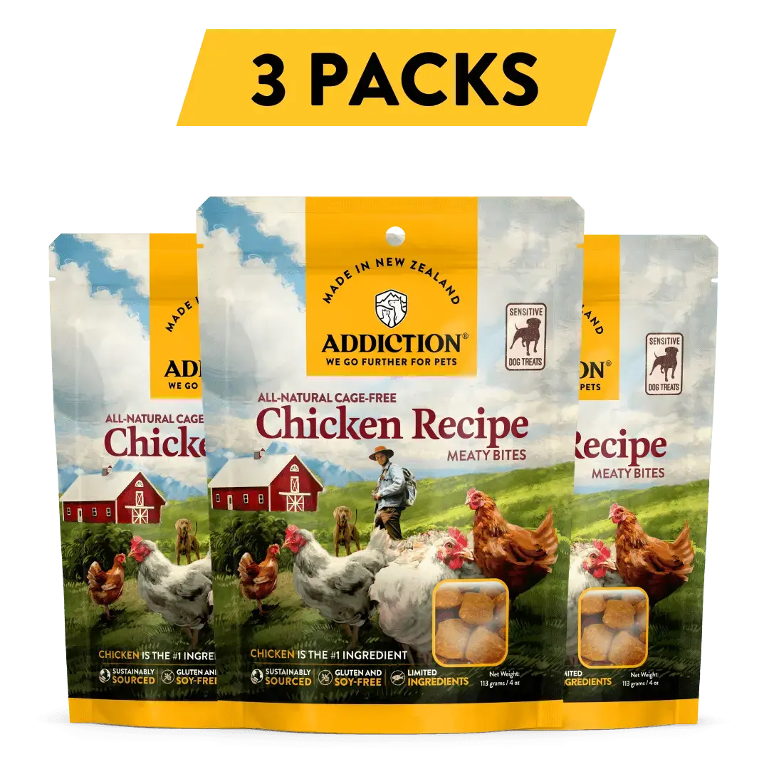 Chicken Meaty Bites - Hypoallergenic Dog Treats Addiction Pet Foods USA
