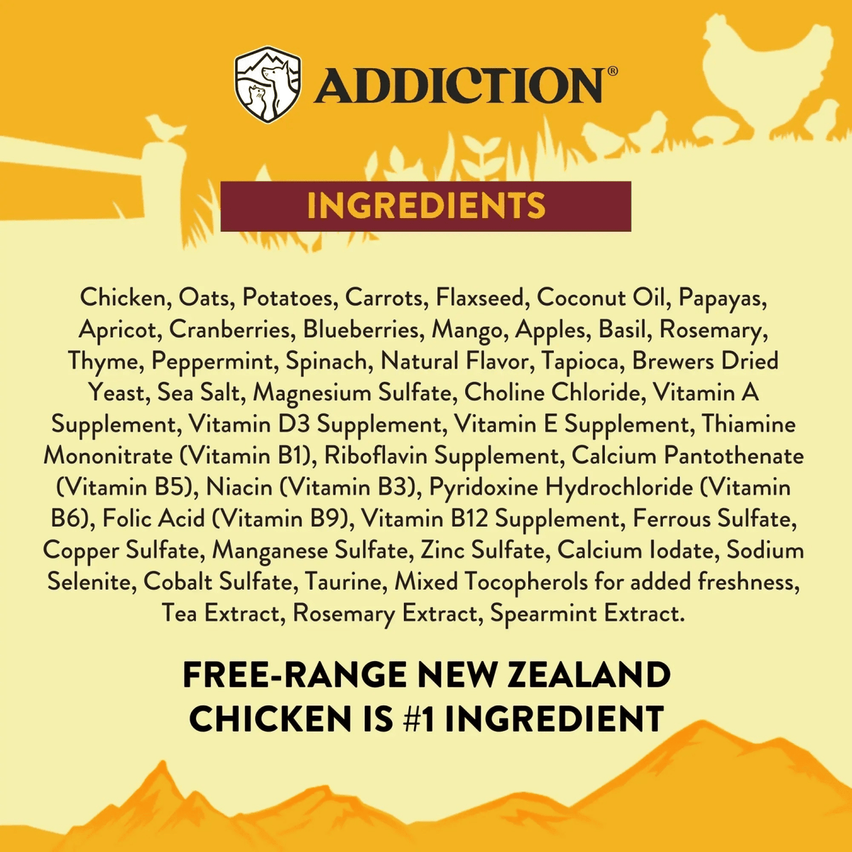 Country Chicken & Apricot Air-Dried Dog Food Addiction Pet Foods USA