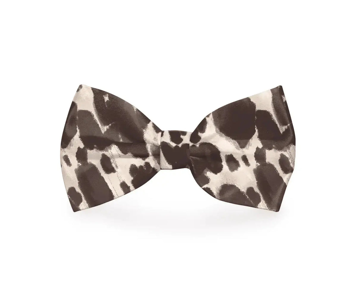 Cow Print Dog Bow Tie - Leashes Collars & Petwear