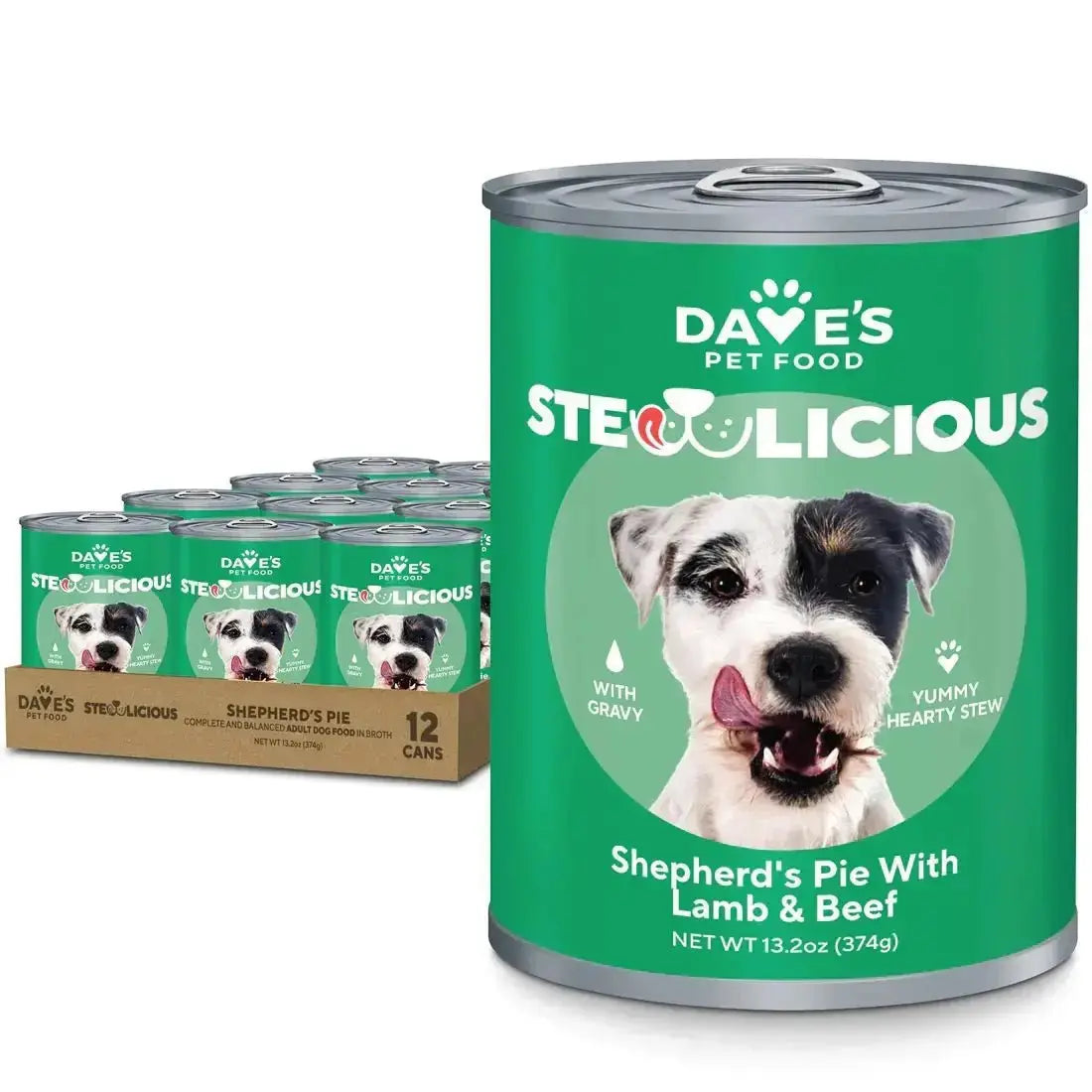 Dave's Stewlicious Shepard's Pie w/Lamb & Beef Wet Dog Food (13.2oz) - True Pet Market