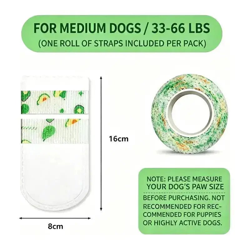 Disposable Dog Boots for Paw Protection, 20 Pcs Pet Shoes with Adjustable Self-Adhesive Bandage, Dog Disposable Foot Covers for Outdoor & Indoor Walking