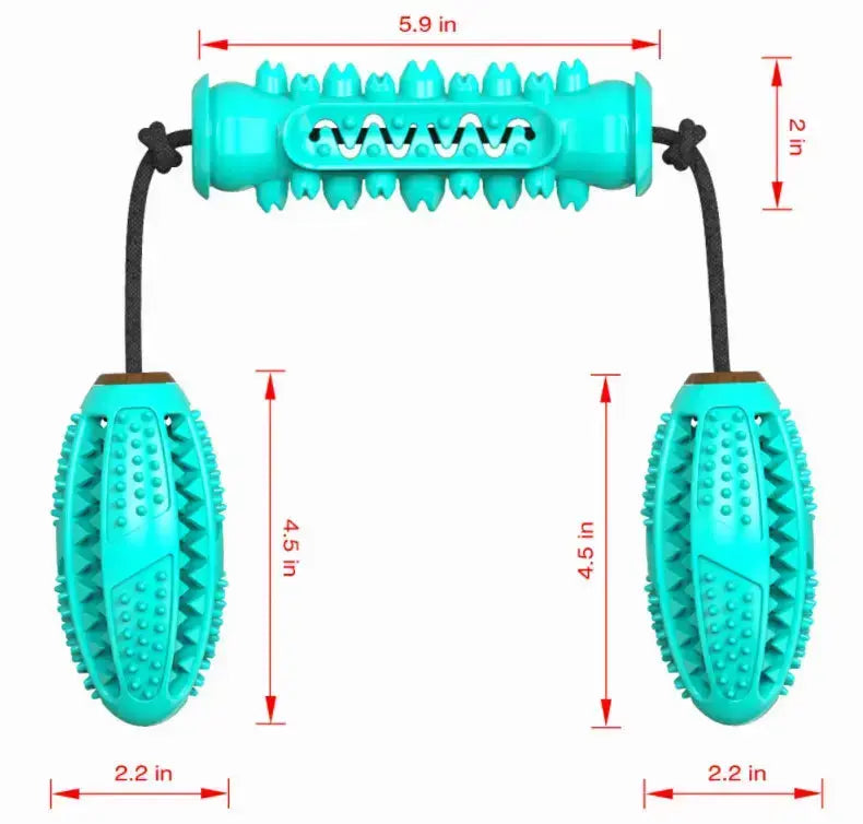 Dog Chew Toys Pet Toothbrush Rubber Bones Teeth Cleaning - Toys