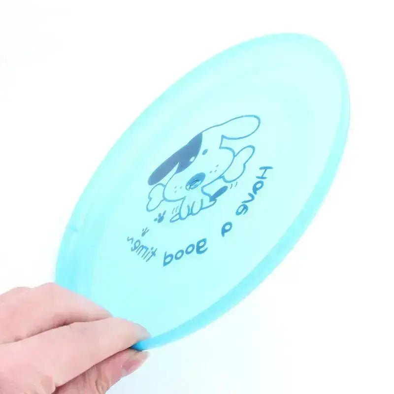 Silicone Flying Saucer Funny Pets Dog Cat Toy Dog Game Flying Discs Periwinkle Abderus