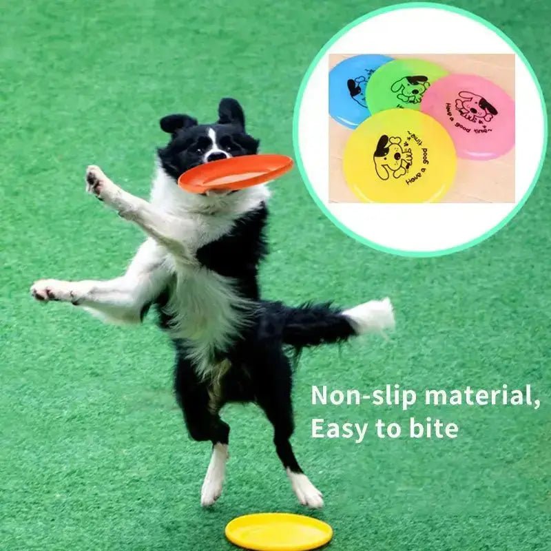 Silicone Flying Saucer Funny Pets Dog Cat Toy Dog Game Flying Discs Periwinkle Abderus