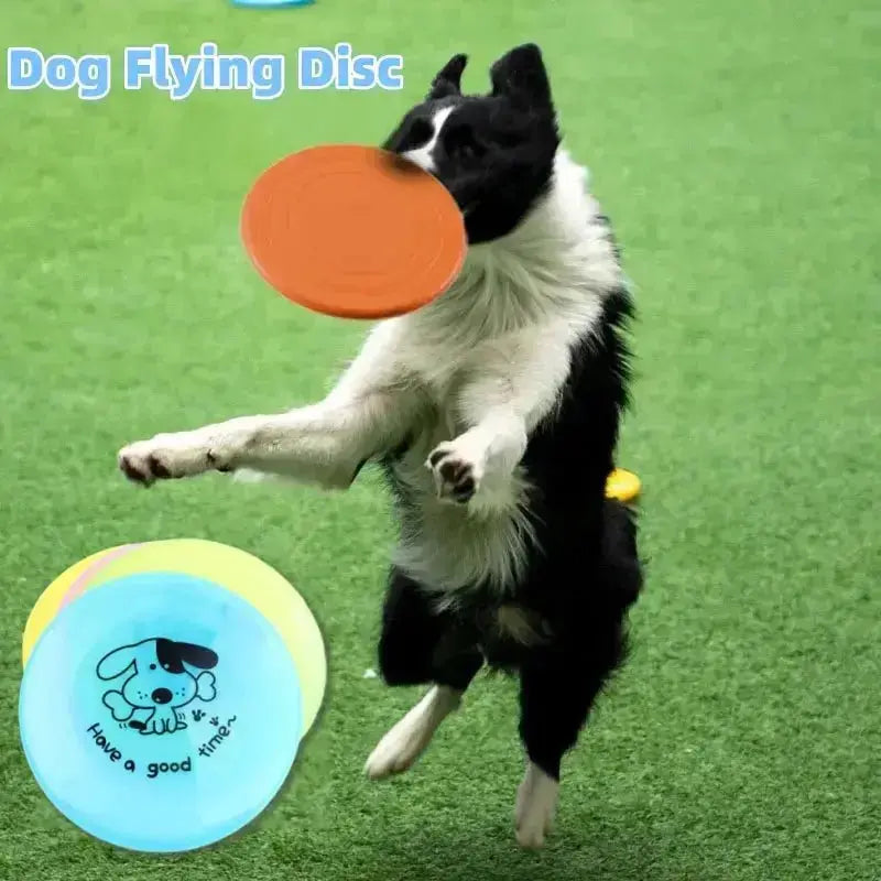 Silicone Flying Saucer Funny Pets Dog Cat Toy Dog Game Flying Discs Periwinkle Abderus