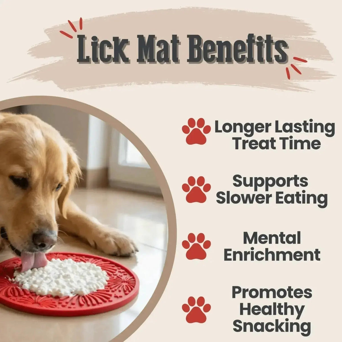 Dog Lick Mat with Suction Cups - Lick Mat