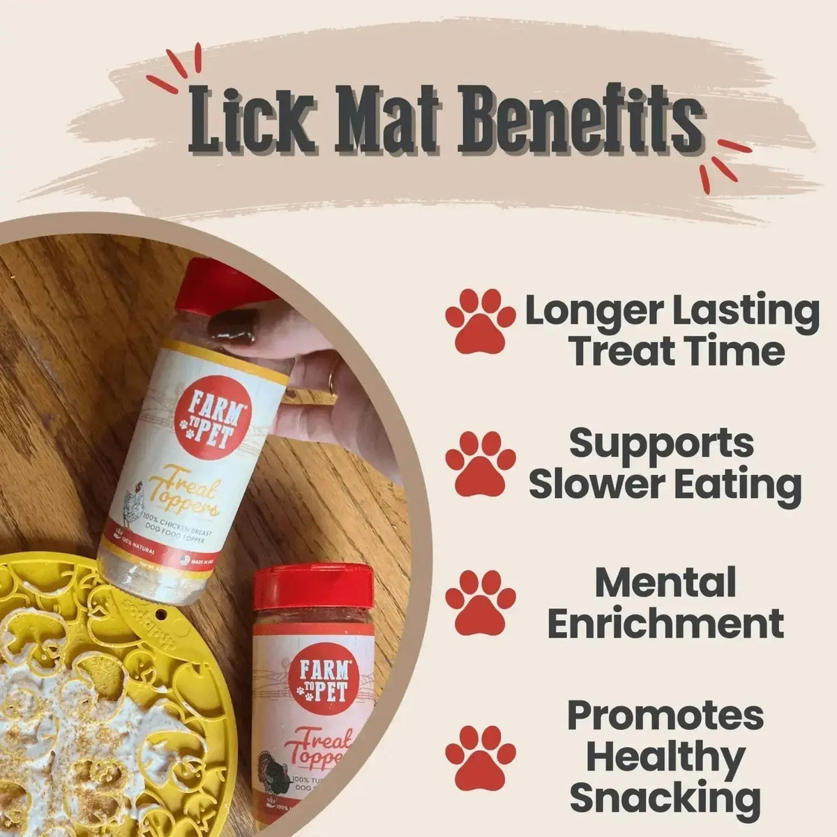 Dog Lick Mat with Suction Cups - Lick Mat