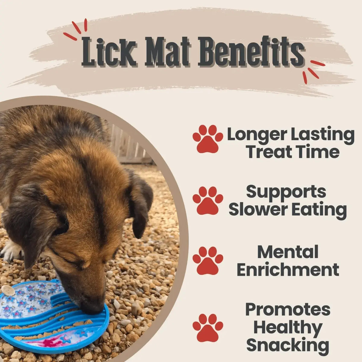 Dog Lick Mat with Suction Cups - Lick Mat