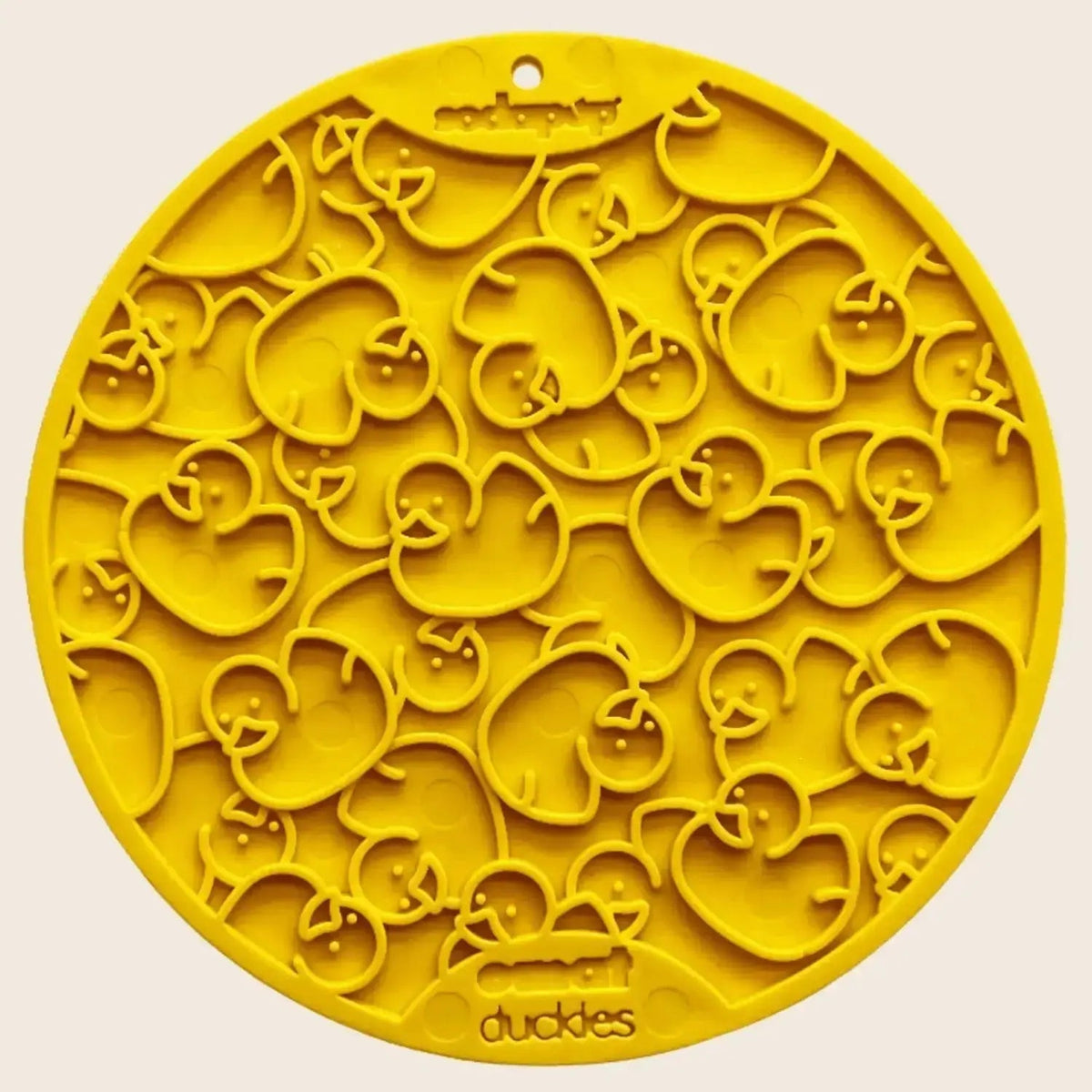 Dog Lick Mat with Suction Cups - Yellow Duckies - Lick Mat