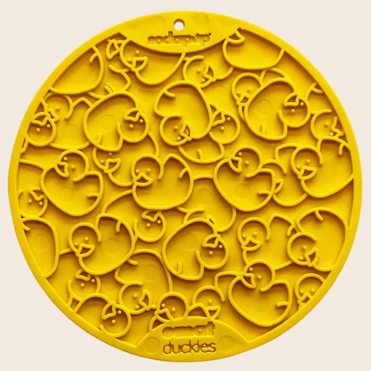 Dog Lick Mat with Suction Cups - Yellow Duckies - Lick Mat