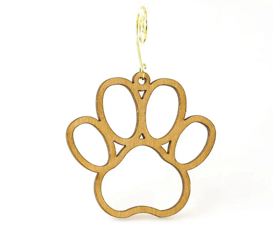 Dog Paw Ornament # 9998 - As Pictured - Earrings