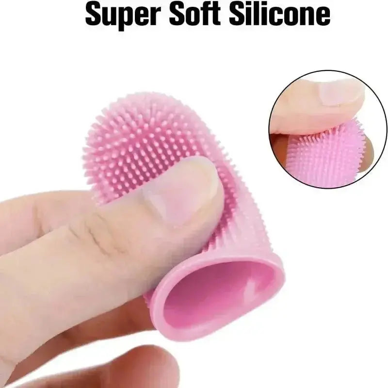 Dog Super Soft Pet Finger Toothbrush Teeth Cleaning Breath Care Nontoxic Silicone Tooth Brush Cat Dog Toothbrush Pet