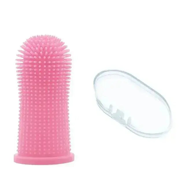 Dog Super Soft Pet Finger Toothbrush Teeth Cleaning Breath Care Nontoxic Silicone Tooth Brush Cat Dog Toothbrush Pet