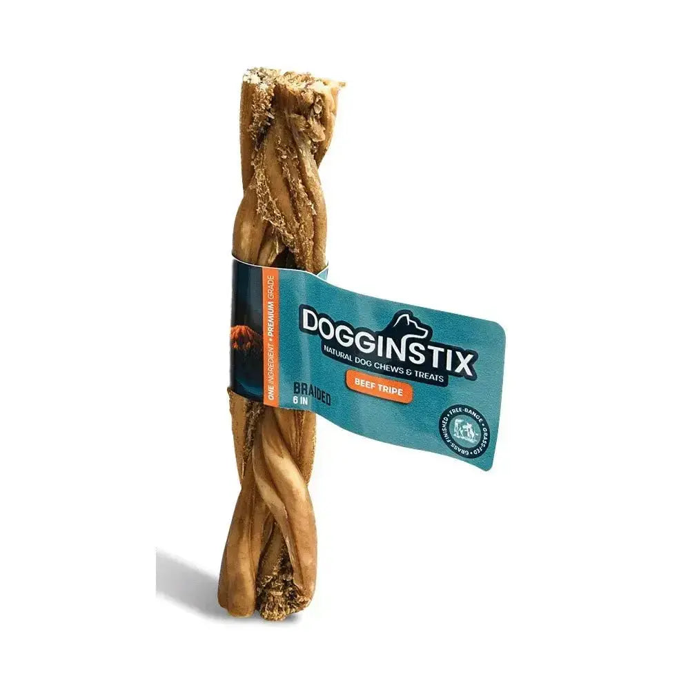 Dogginstix Braided Beef Tripe Natural Dog Chew – Digestible, Nutrient Rich, Omega 3 Jeffers