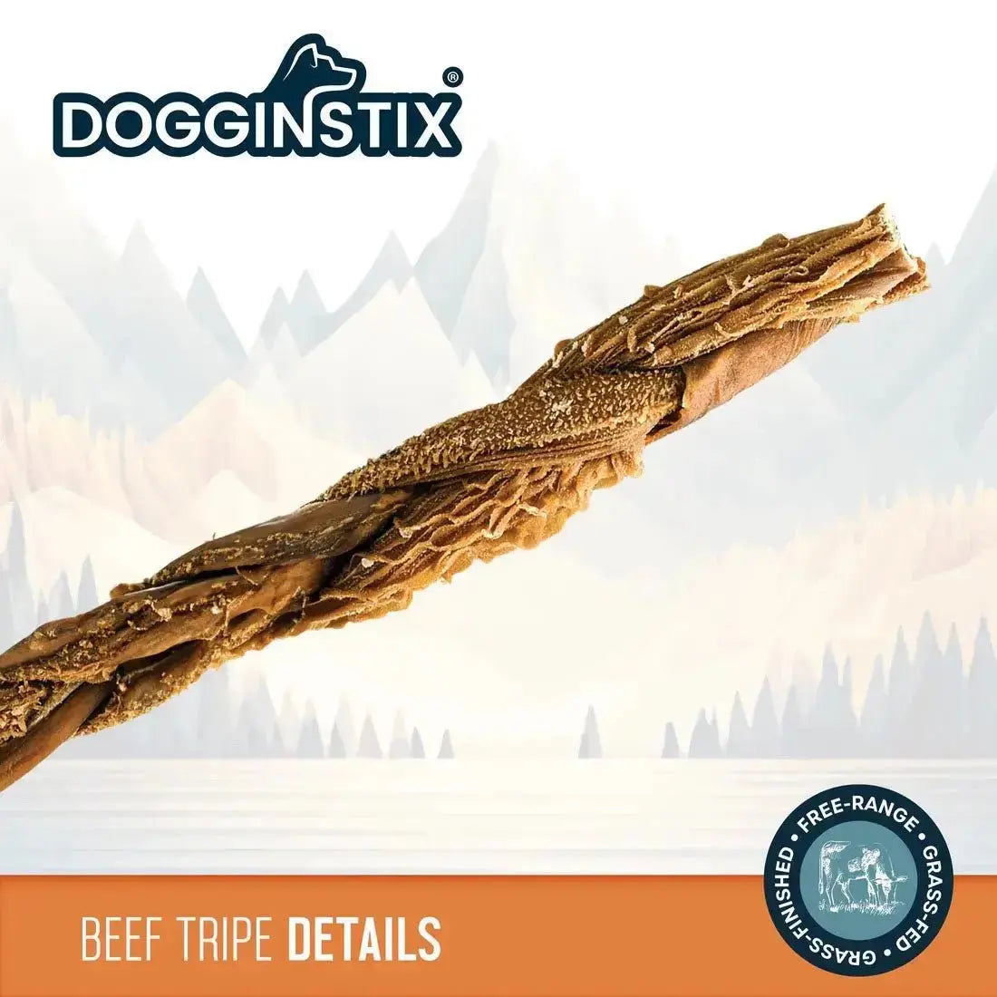 Dogginstix Braided Beef Tripe Natural Dog Chew – Digestible, Nutrient Rich, Omega 3 Jeffers