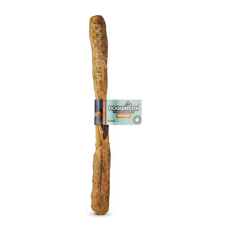 Dogginstix Braided Lamb Collagen Barbell Dog Chew – Natural, Grass-Fed, Low Fat Treat Jeffers