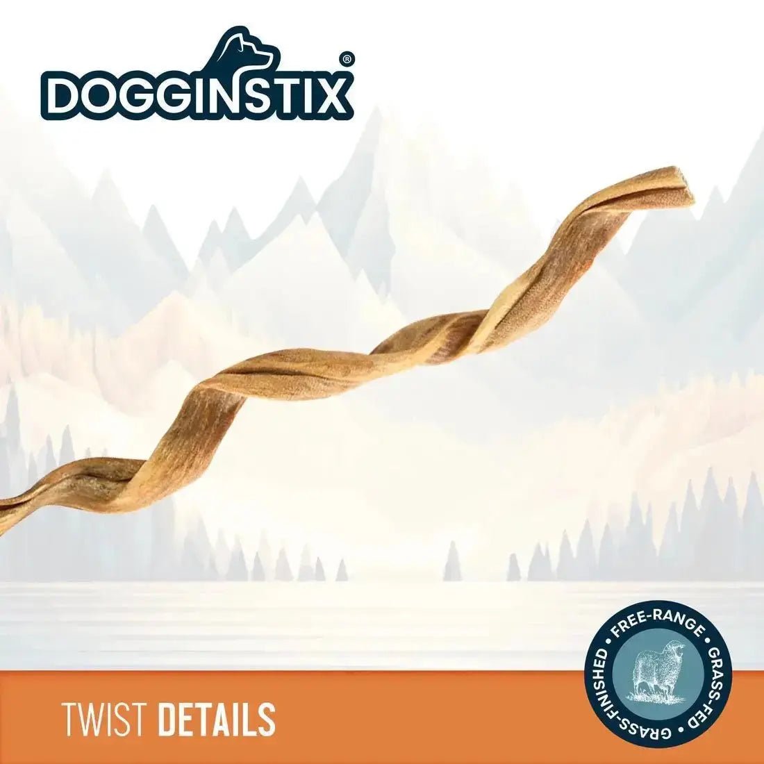 Dogginstix Braided Lamb Collagen Twist Dog Chew – Natural, Odor Free, Long Lasting Jeffers