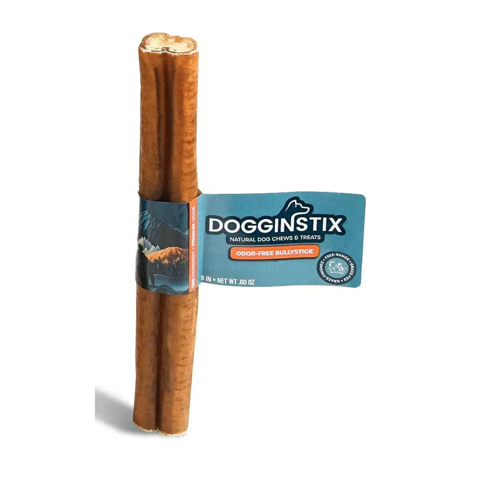 Dogginstix Bully Stick Dog Chew, All-Natural, Grass-Fed Beef, Odor-Free Jeffers