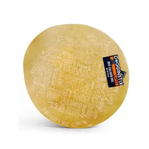 Dogginstix Natural Beef Collagen UFO Dog Chew & Toy – Long Lasting, Digestible, High Protein Jeffers