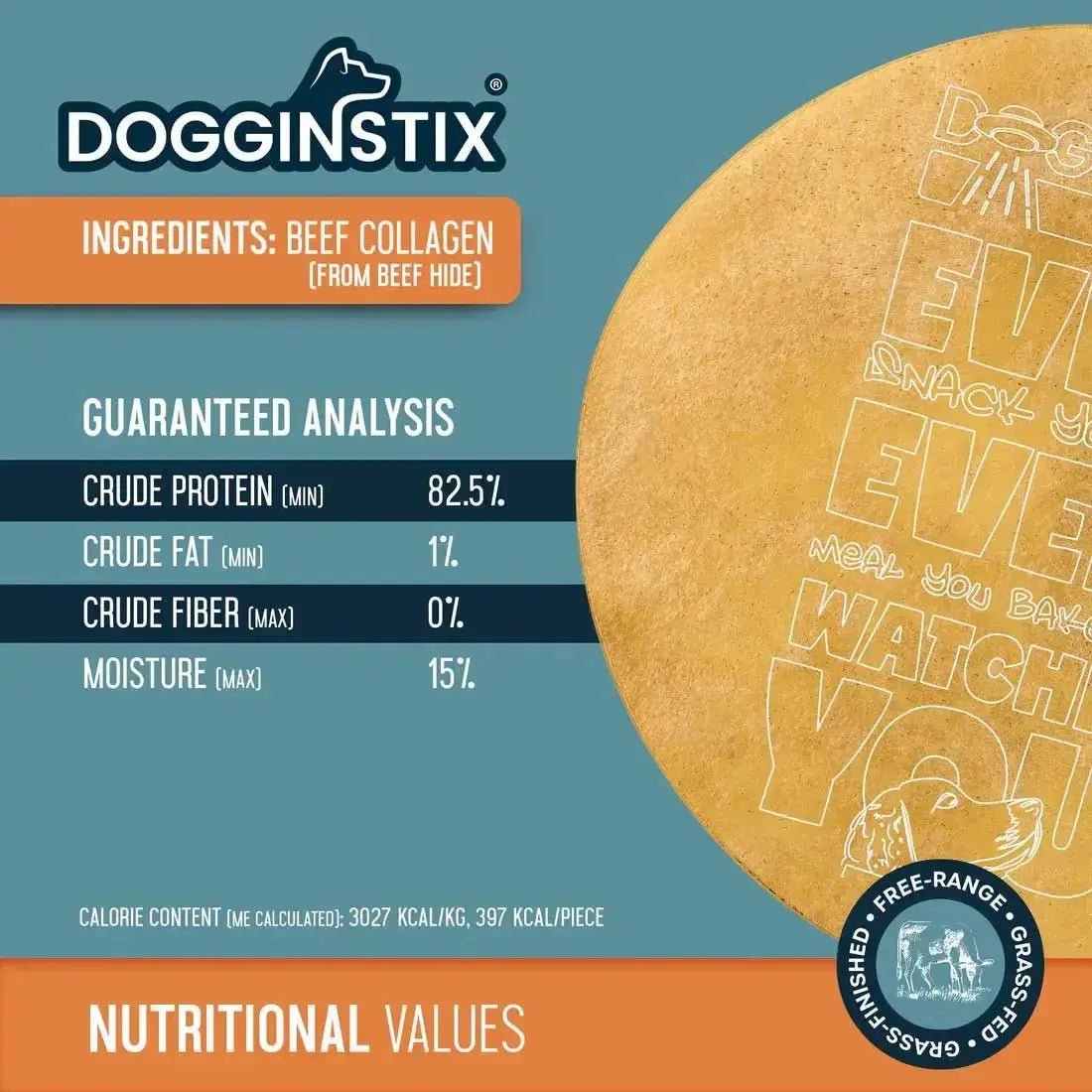 Dogginstix Natural Beef Collagen UFO Dog Chew & Toy – Long Lasting, Digestible, High Protein Jeffers