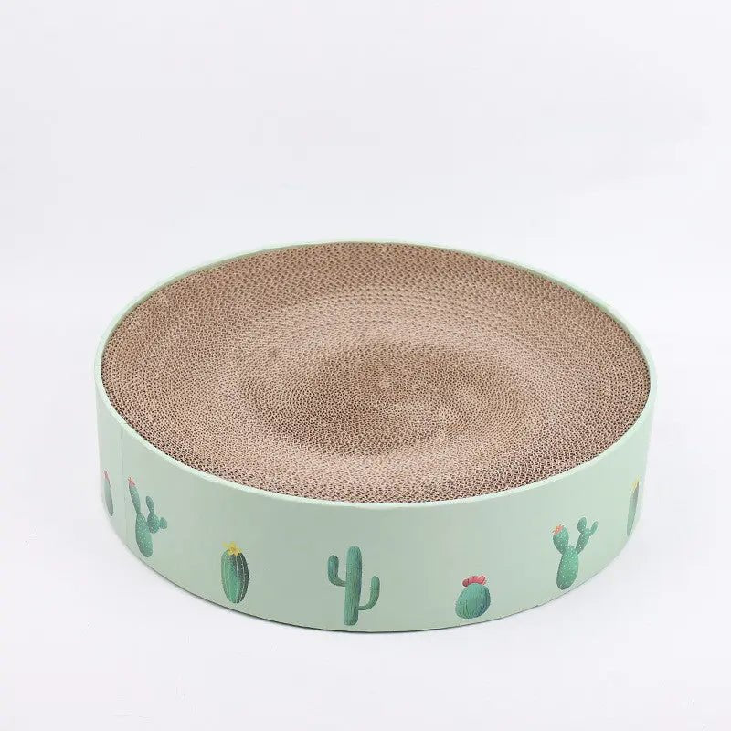 Durable Round Cat Scratch Board Bed and Toy Cashymart