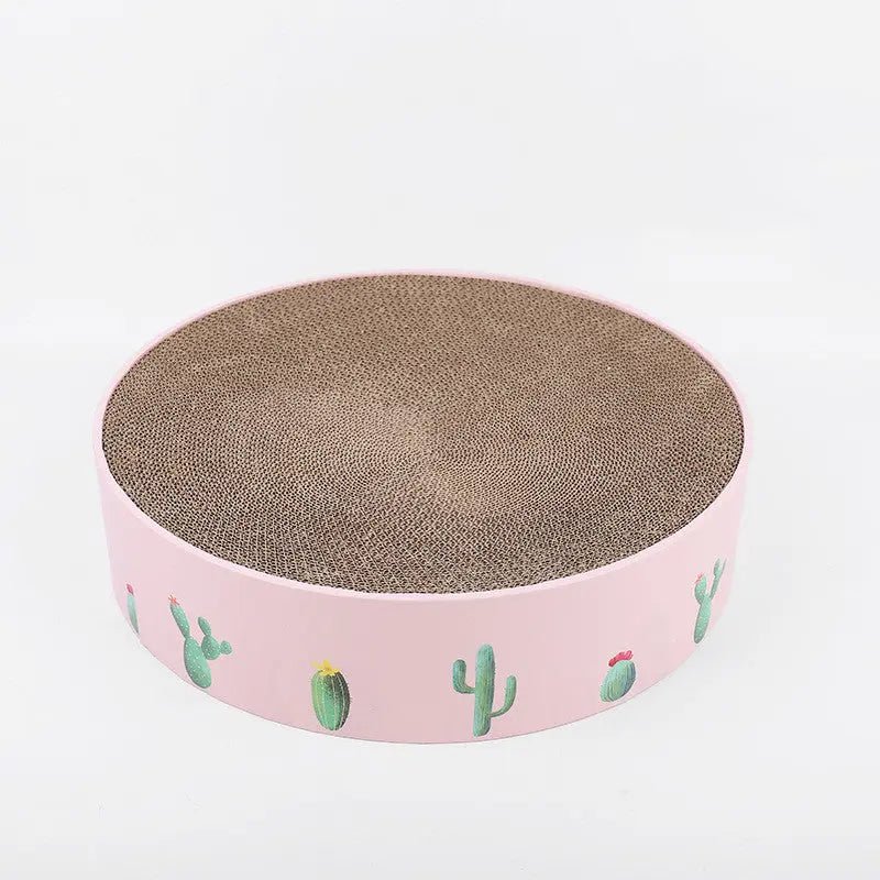 Durable Round Cat Scratch Board Bed and Toy Cashymart