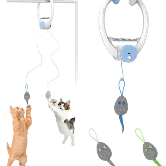 Electric Automatic Interactive Cat Toy USB Rechargeable Fluttering Butterfly Feather Wand for Indoor Enrichment