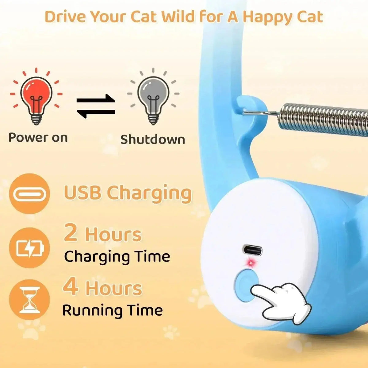 Electric Automatic Interactive Cat Toy USB Rechargeable Fluttering Butterfly Feather Wand for Indoor Enrichment