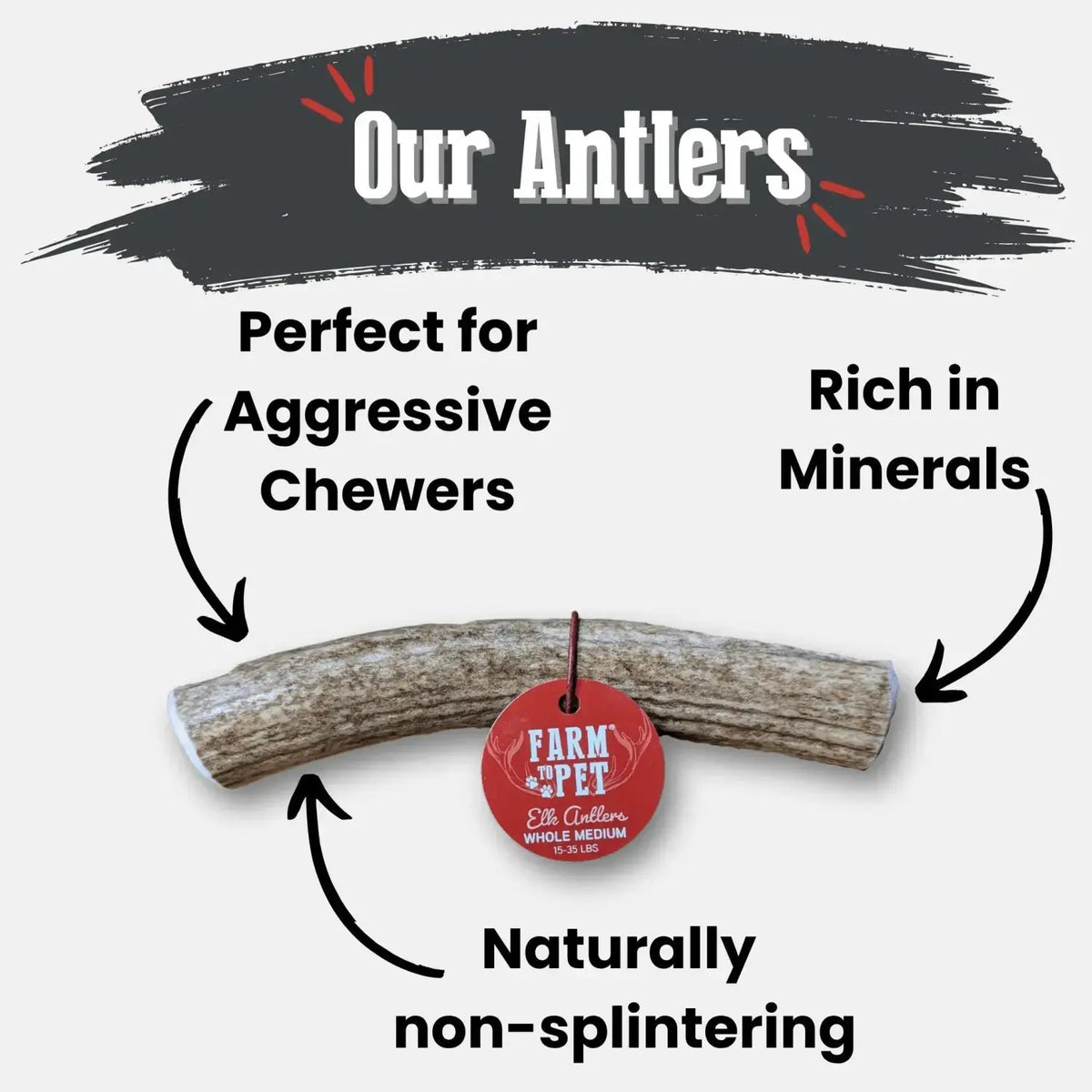 Elk Antler Dog Chews | All-Natural Whole and Split Chews for Dogs - Antler Dog Chew