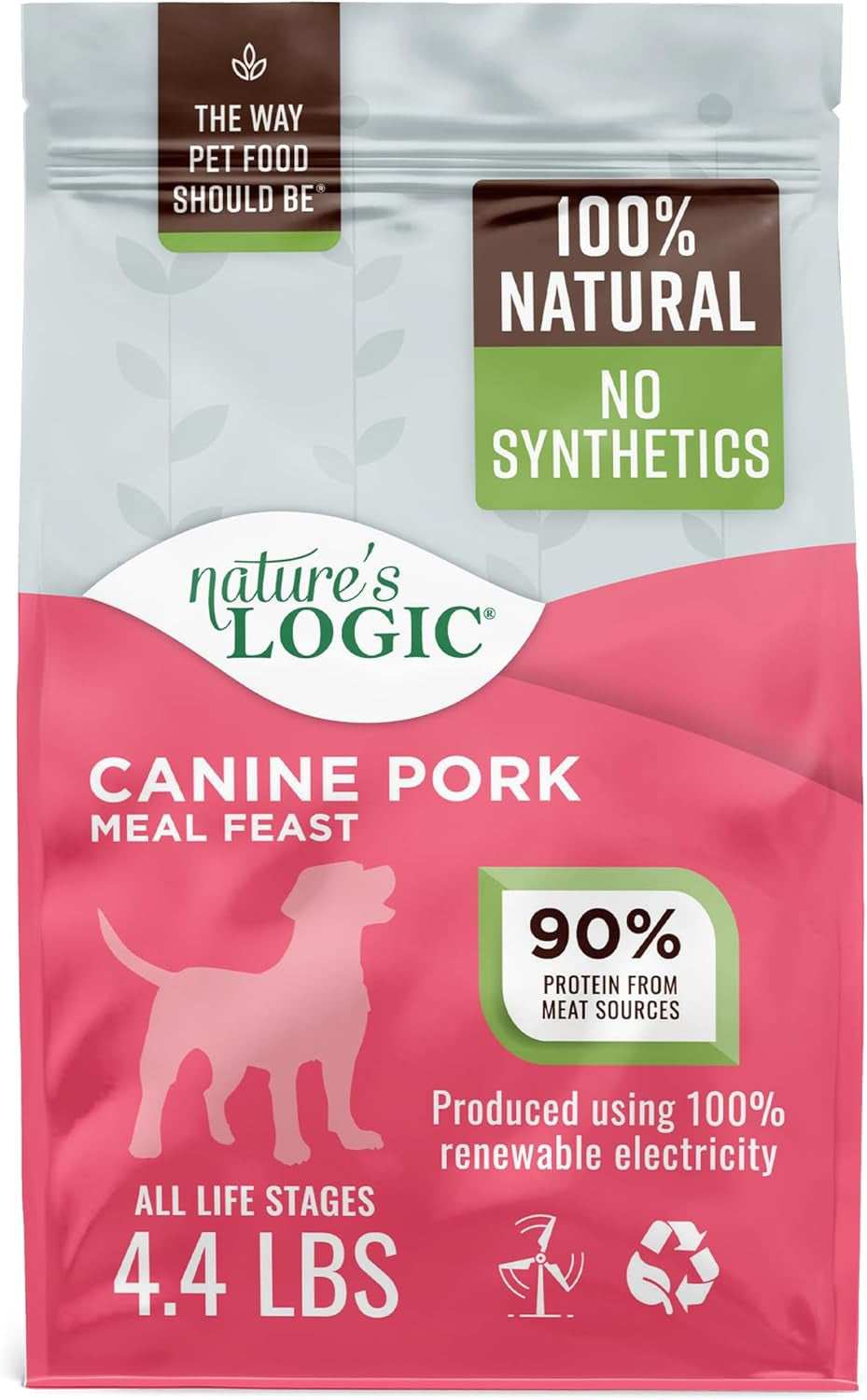 Dry Dog Food - Pork Meal Feast Dry Kibble, 4.4 Lb