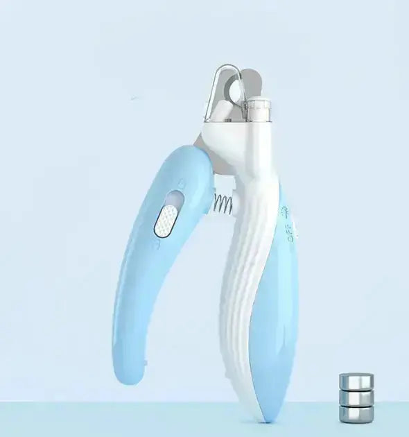 GlowTrim LED Electric Pet Nail Clippers - Light Blue