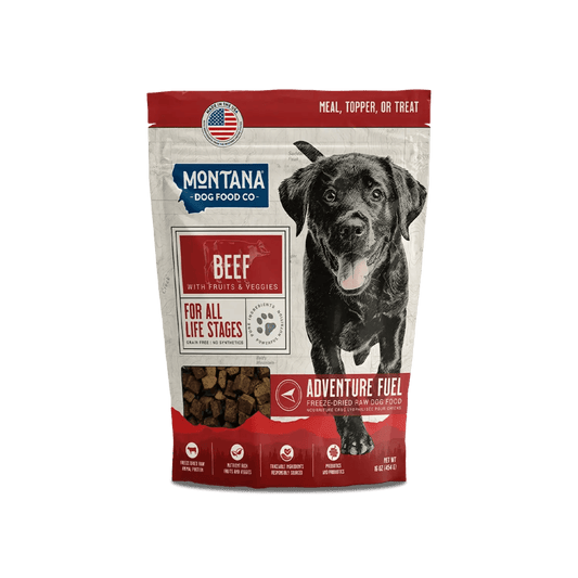 Grain-Free Beef Freeze-Dried Raw Adventure Fuel (Dog Food) Montana Dog Food Co