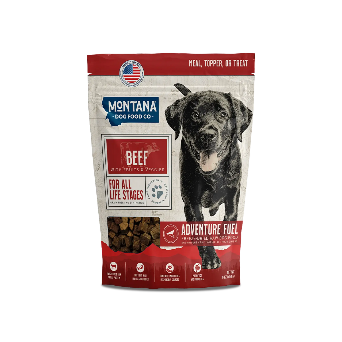 Grain-Free Beef Freeze-Dried Raw Adventure Fuel (Dog Food) Montana Dog Food Co