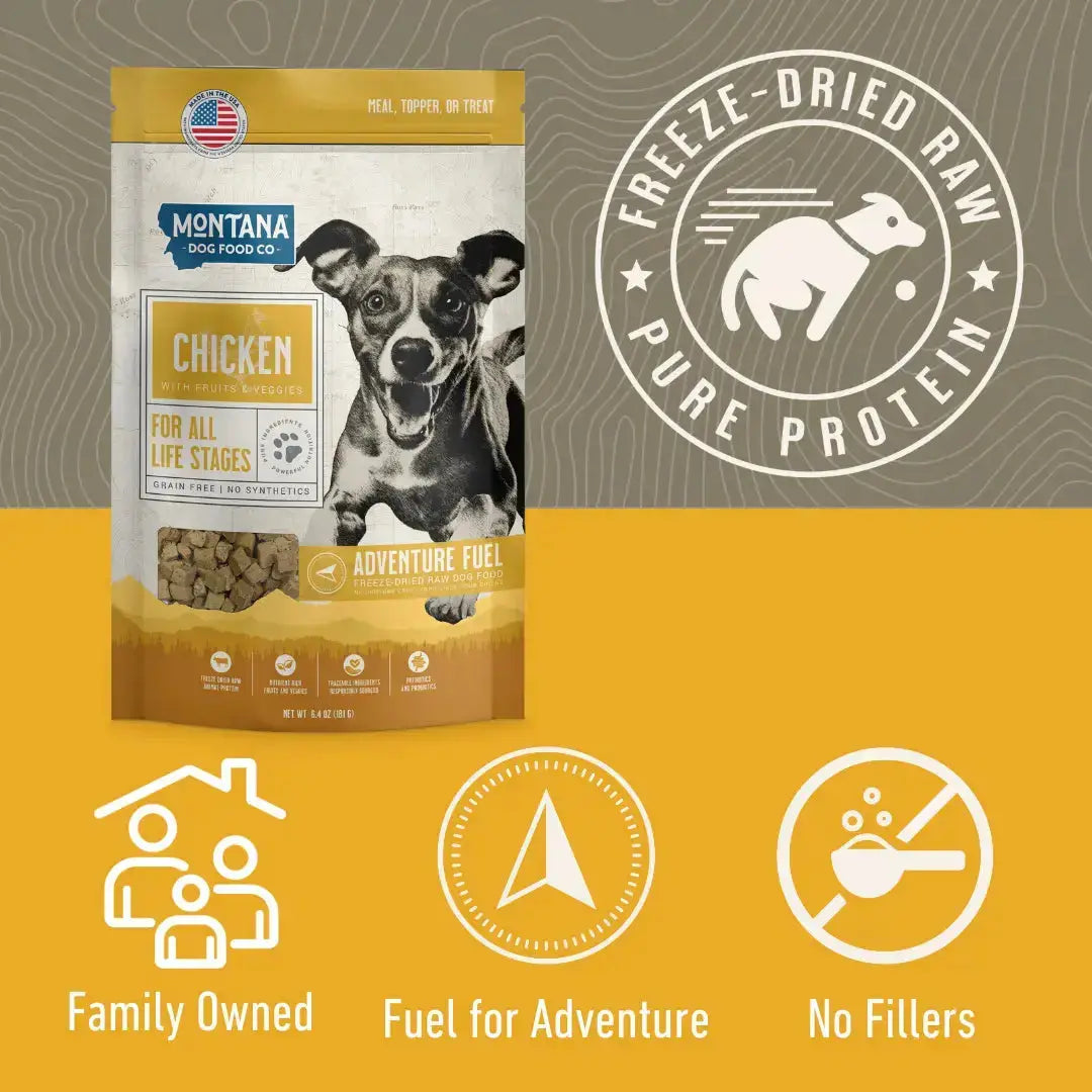 Grain-Free Chicken Freeze-dried Raw Adventure Fuel (Dog Food) Montana Dog Food Co