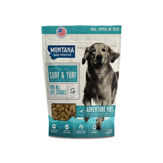 Grain-free Surf & Turf Freeze-dried Raw Adventure Fuel (Dog Food) Montana Dog Food Co