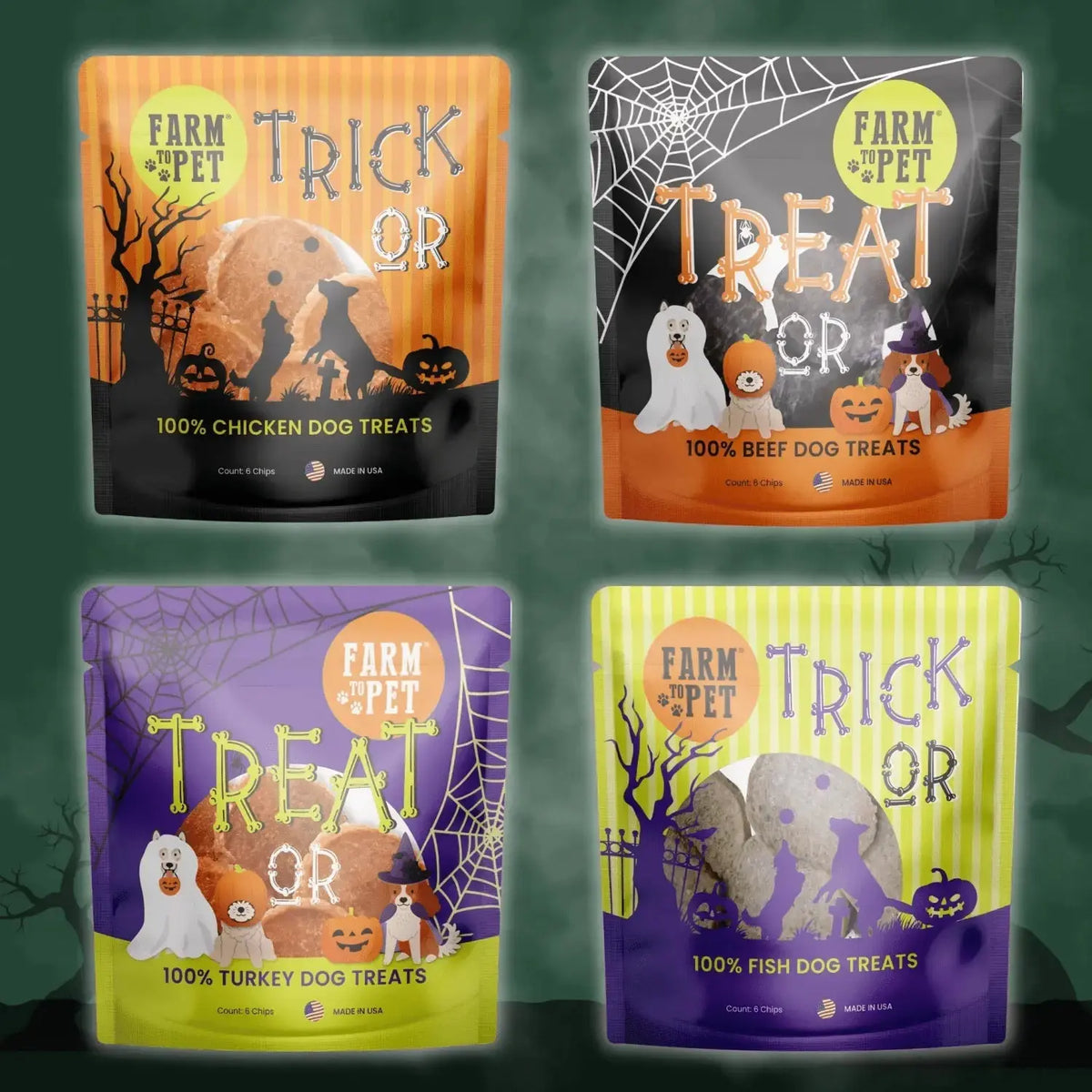 Halloween dog treats Snack Pack Bundle - 24 Pack (Snack Packs Only) - Snack Pack